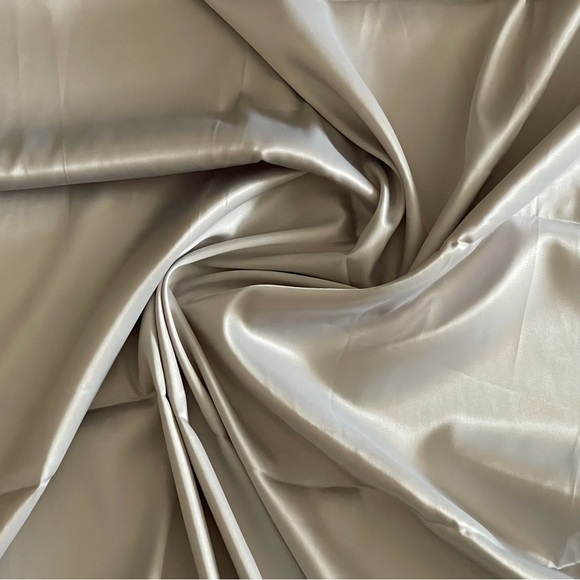 Grey Satin  Fabric - Picture 1 of 1